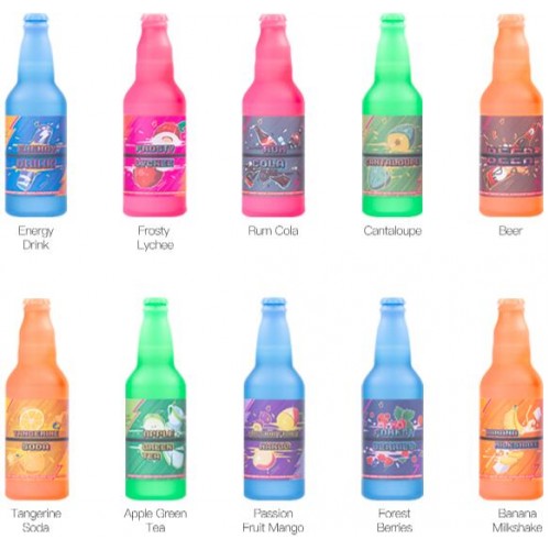 Beer Bottle-shaped Glow Disposable Vape 1600 Puffs